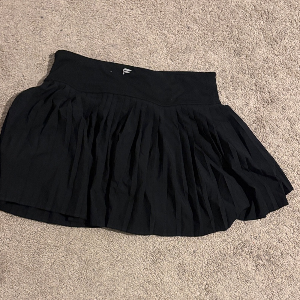 Fabletics Black Pleated Skater Skirt